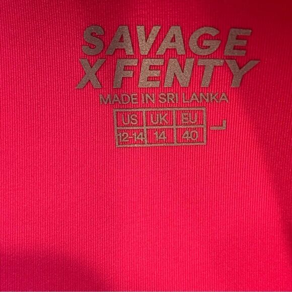 Savage X Fenty Leggings Size Large Hot Pink Color - Picture 7 of 12